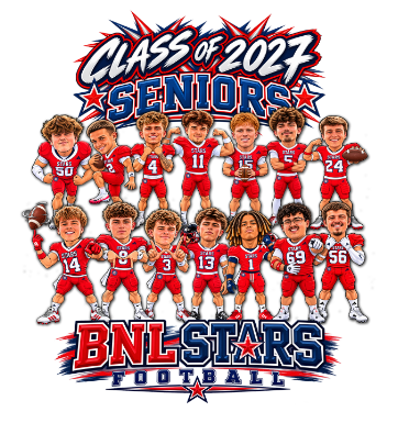 Senior Caricature Shirt - Full Team - Front & Back Print