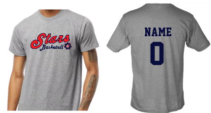 Personalized Stars Basketball Logo Soft TShirt