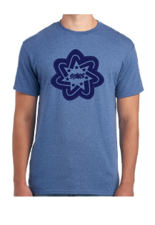 Faded Navy Print 7 Point Star Tshirt