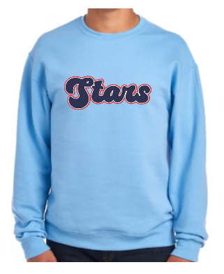 Retro Script Stars Crewneck Sweatshirt