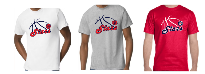 Stars Basketball Outline Tshirt