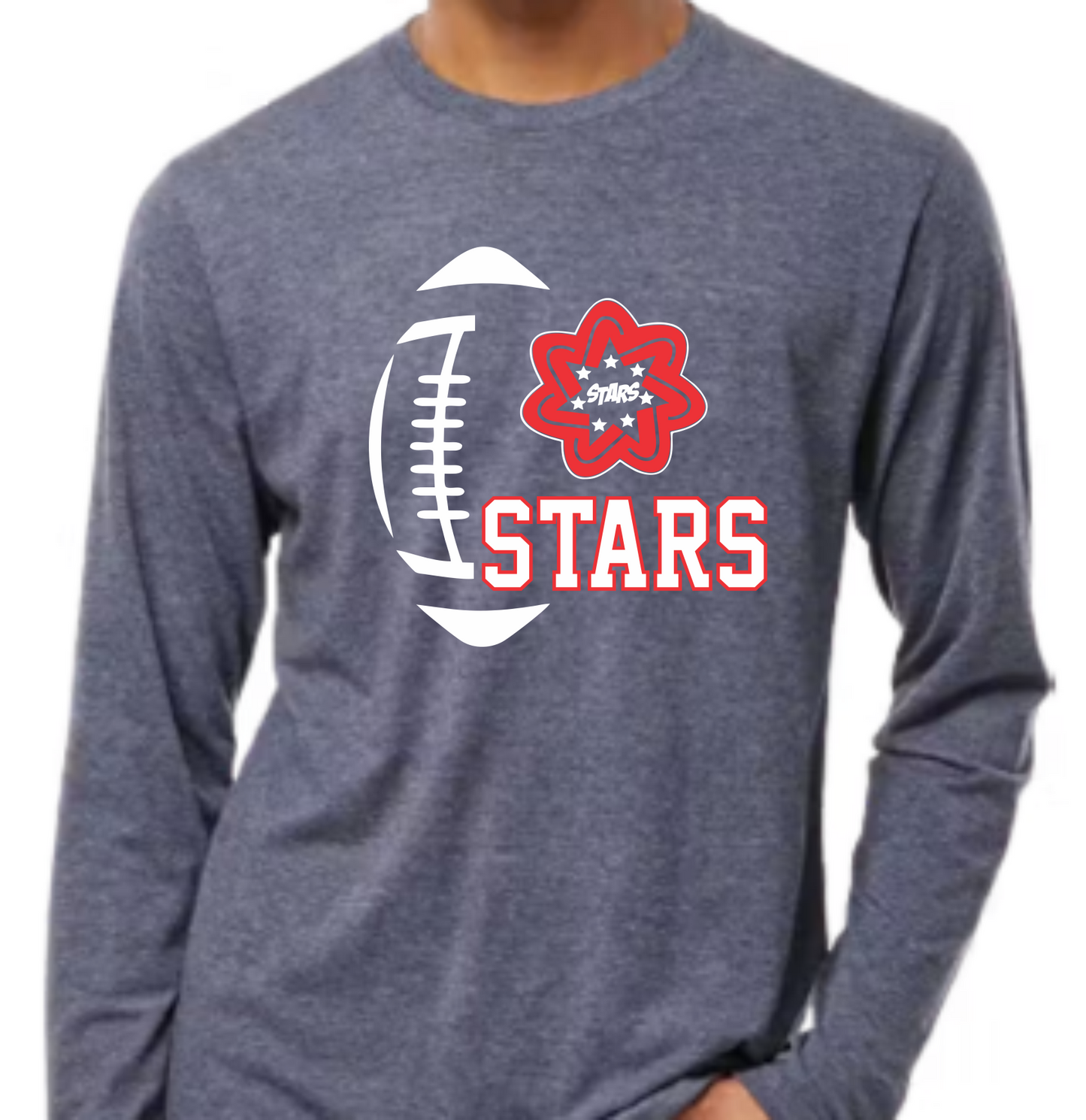 Long Sleeve Stars Logo Soft Style T-Shirt