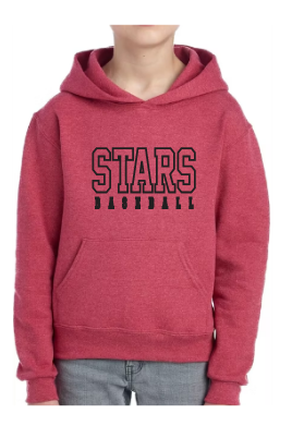 Stars Baseball Black Print Sweatshirt Youth