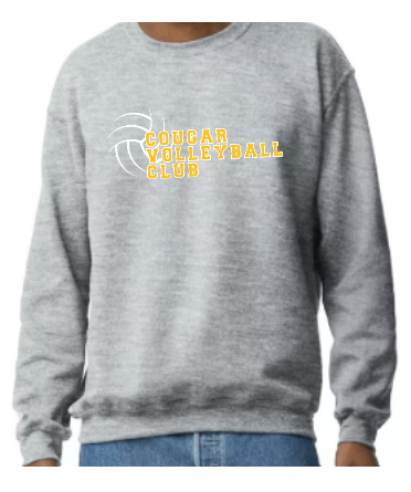 Cougar Volleyball Outline Crewneck