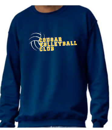 Cougar Volleyball Outline Crewneck