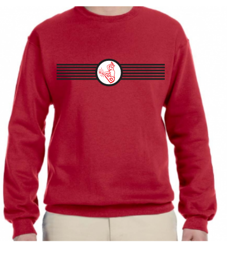 Cutters Red Striped Crewneck