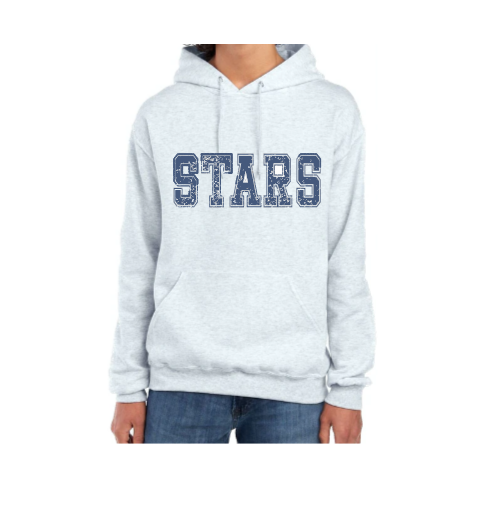 Navy Distressed Block Stars Sweatshirt