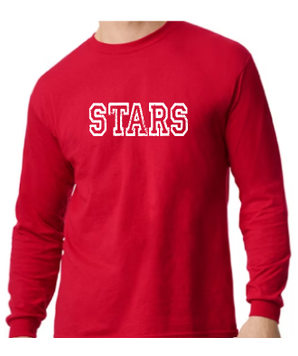 Distressed Stars Long Sleeve Tshirt