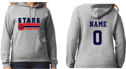 Personalized Stars Basketball Hoody