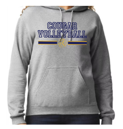 Cougar Volleyball Striped Hoody
