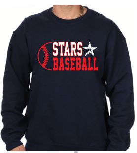 Half Baseball Stars Crewneck