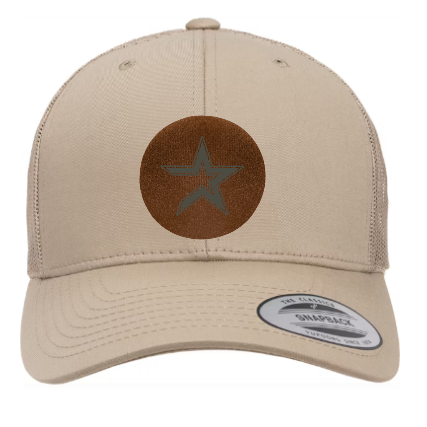 Star Logo Leather Patch Hat