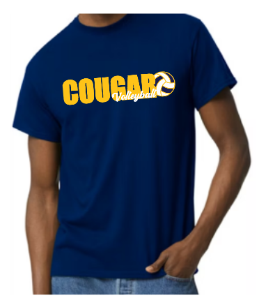 Cougar Volleyball Script T-shirt