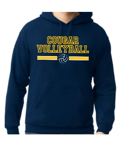 Cougar Volleyball Striped Hoody