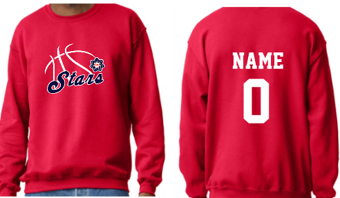 Personalized Stars Basketball Crewneck