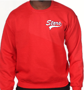 Script Stars Chest Logo Crewneck