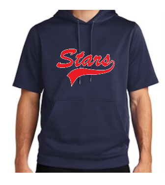 Script Stars Short Sleeve Performance Hoody