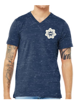 Heather Snow Stars Vneck Tshirt