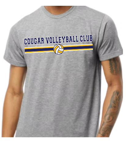 Cougar Volleyball Striped Soft Style T-shirt