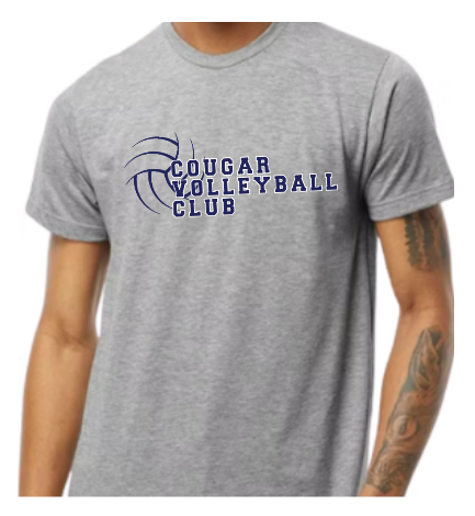 Cougar Volleyball Outline Soft Style T-shirt