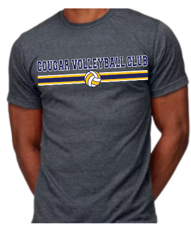 Cougar Volleyball Striped Soft Style T-shirt