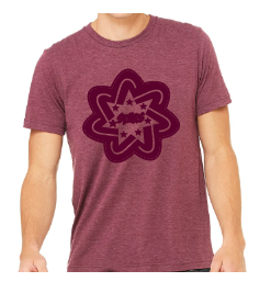 Soft Style Vintage Maroon Star Tshirt