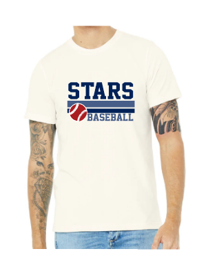 Vintage Striped Stars Baseball Tshirt