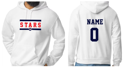 Personalized Stars Striped Logo Hoody