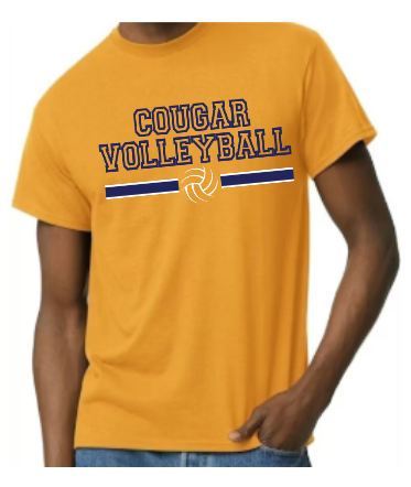 Cougar Volleyball Stripe T-shirt