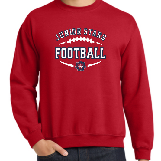 Red Football Outline Crewneck